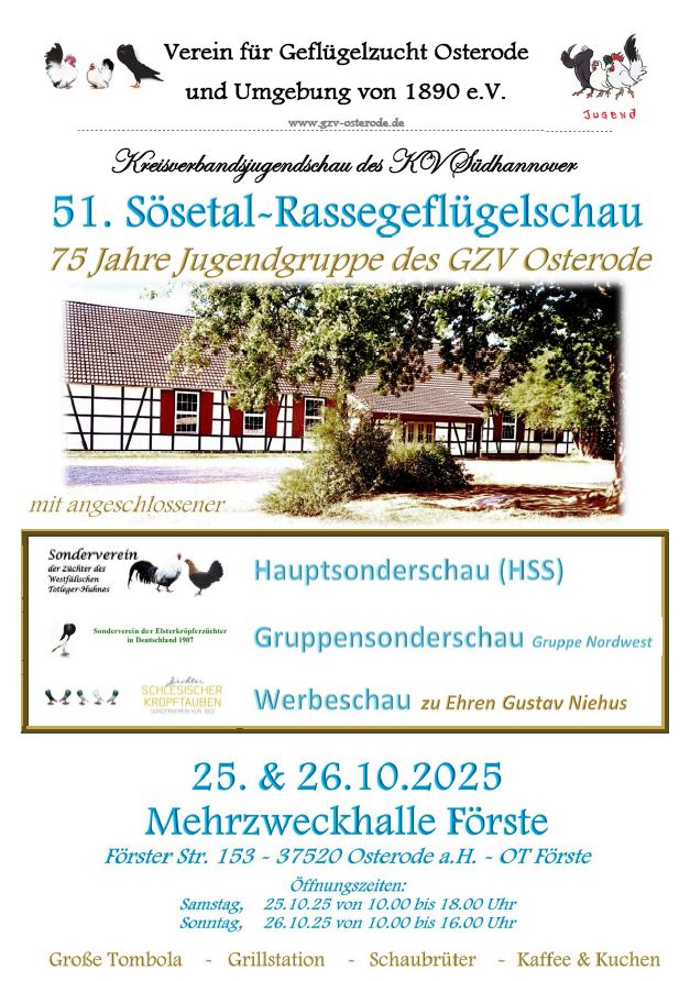 51. Sösetal Rassegeflügelschau